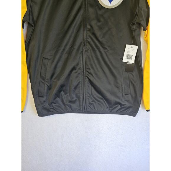 NFL Team Apparel‎ Pittsburgh Steelers Warm Up Jacket Mens Sz L Black Full Zip - Picture 7 of 16